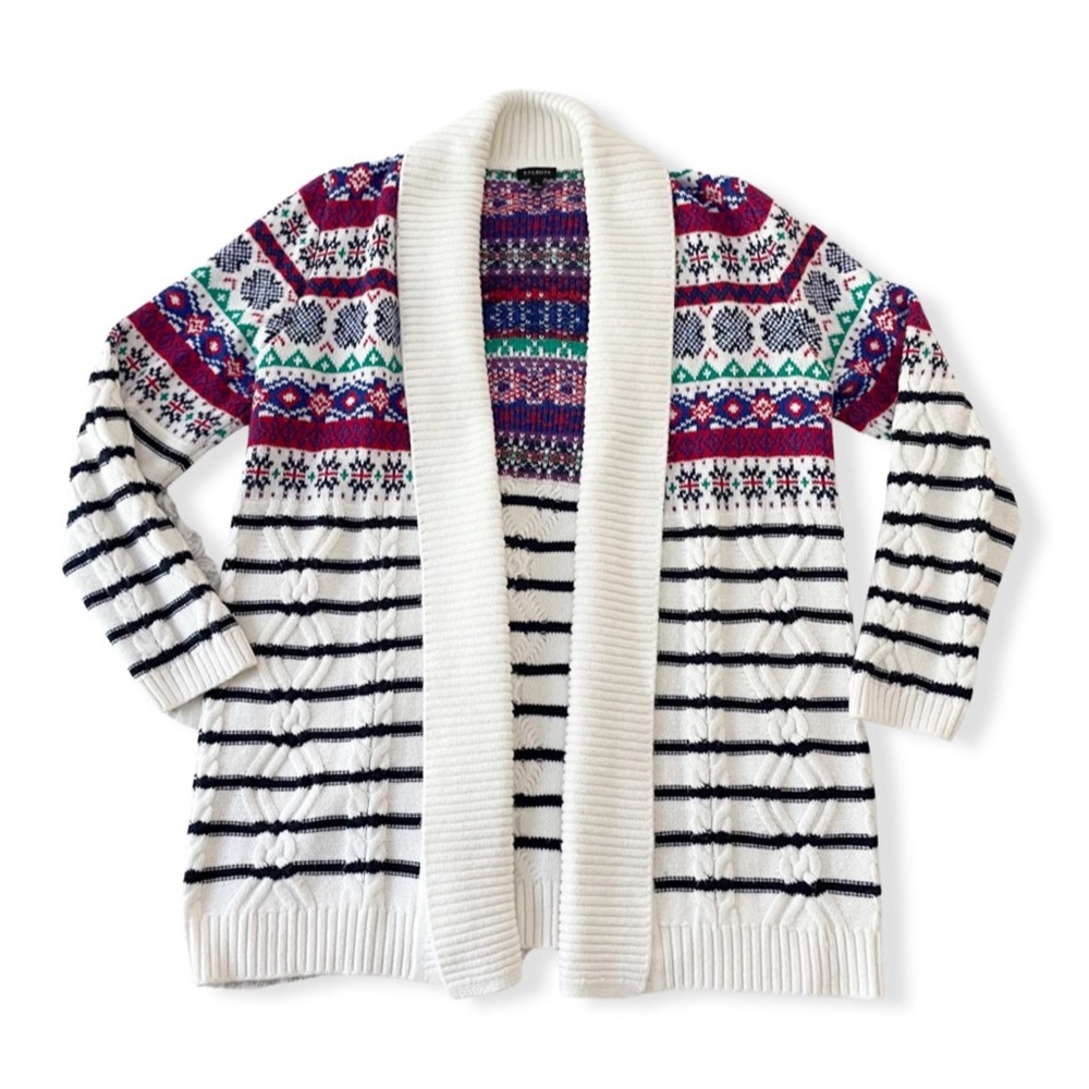 Beautiful Talbots Cable Knit Open Front Cardigan - Picture 8 of 10